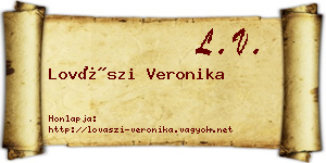 Lovászi Veronika névjegykártya