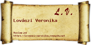 Lovászi Veronika névjegykártya